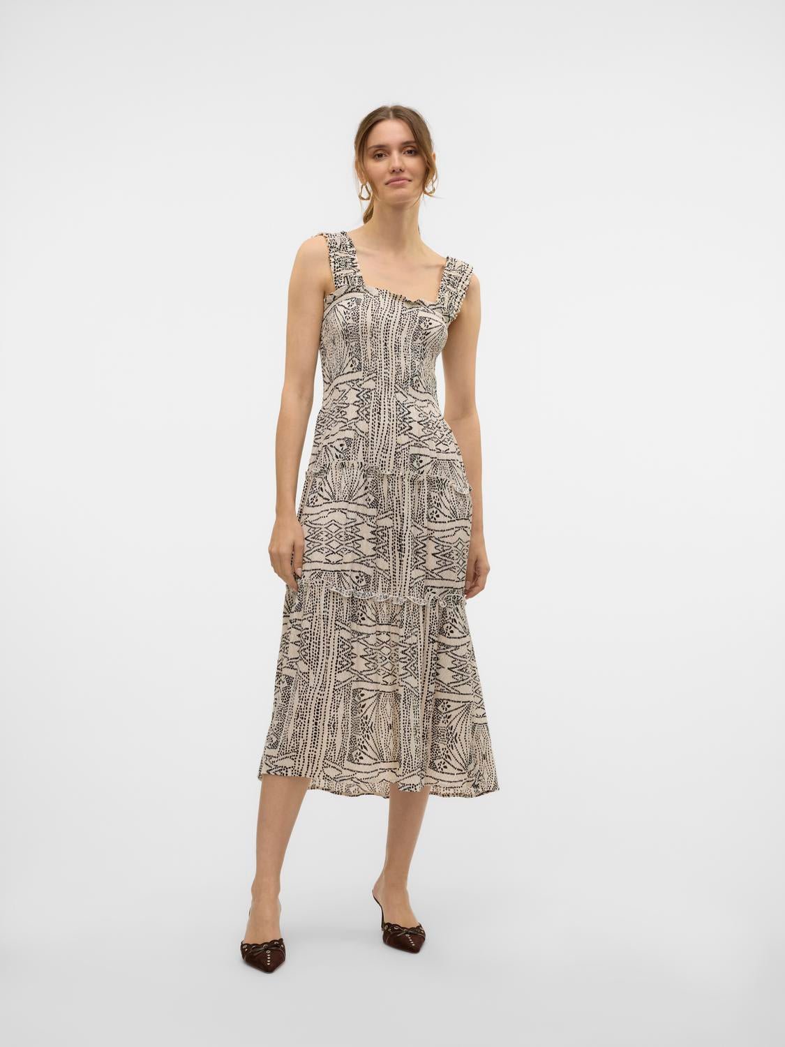 VMMENNY Long Dress - Oatmeal - VERO MODA & VILA Bergvik